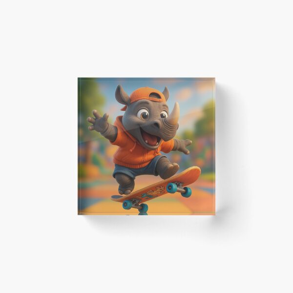 Item preview, Skater Black Rhinoceros designed and sold by Sillytoe.