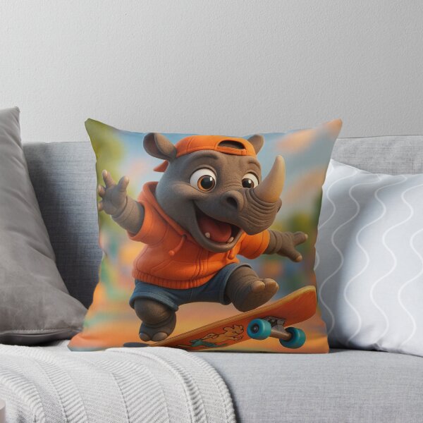 Item preview, Skater Black Rhinoceros designed and sold by Sillytoe.