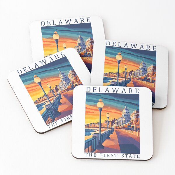 Item preview, 8 Delaware Travel Poster designed and sold by Lucy Goosy Art.