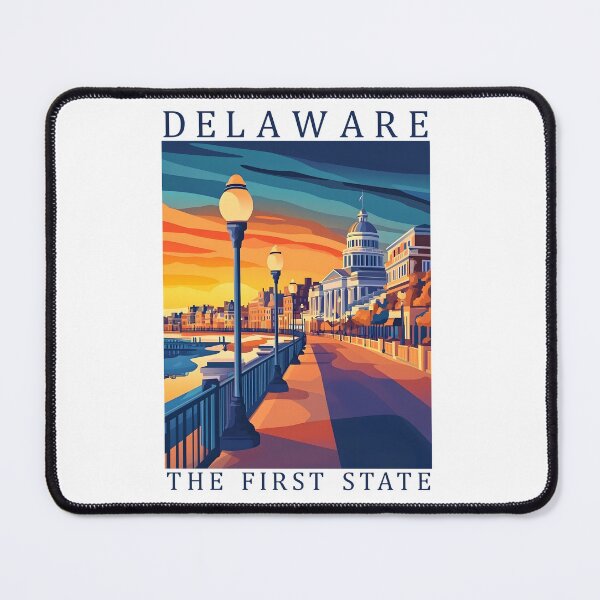 Item preview, 8 Delaware Travel Poster designed and sold by Lucy Goosy Art.