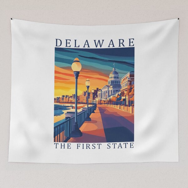 Item preview, 8 Delaware Travel Poster designed and sold by Lucy Goosy Art.