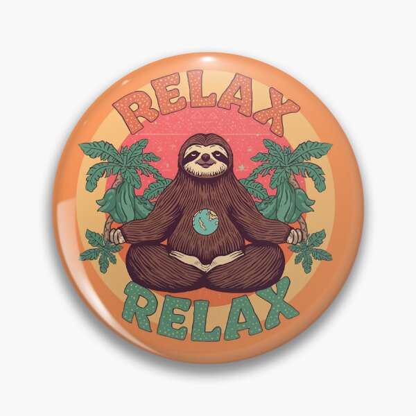 Item preview, Sloth Relax vintage style apparel and accessories design designed and sold by FandomFunStudio.
