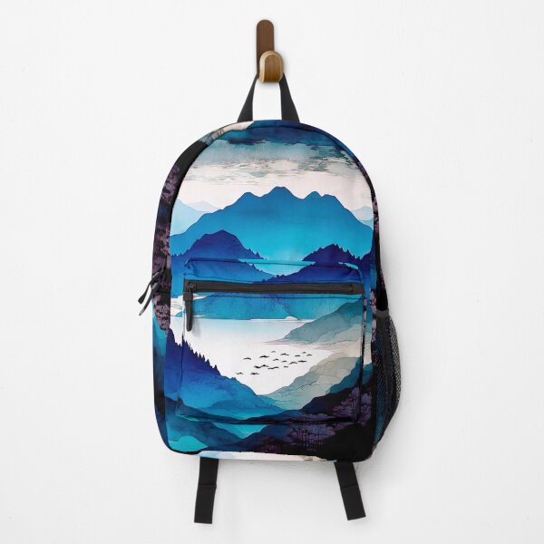Item preview, Serene Mountain Lake Abstract Watercolor Print designed and sold by LanaGustavsson.