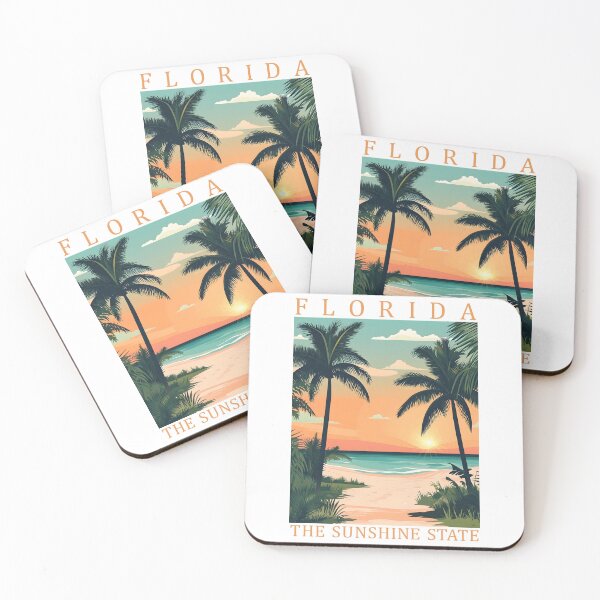 Item preview, 9 Florida Travel Poster designed and sold by Lucy Goosy Art.