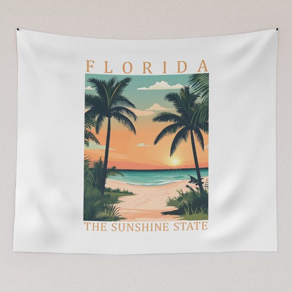 Item preview, 9 Florida Travel Poster designed and sold by Lucy Goosy Art.