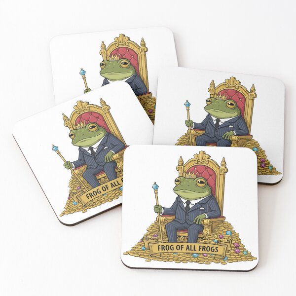 Item preview, Frog of All Frogs | Funny Frog King on Throne of Gold designed and sold by TheArtForge.
