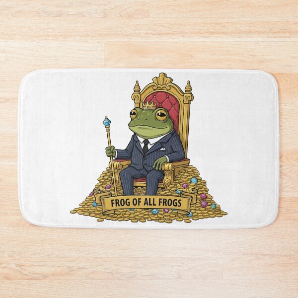 Item preview, Frog of All Frogs | Funny Frog King on Throne of Gold designed and sold by TheArtForge.