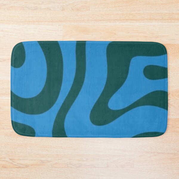 Item preview, Blue abstract modern minimalist Geometric fluid pattern designed and sold by PATTERN4HAPPY.