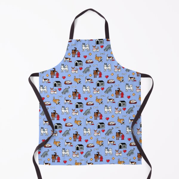 Item preview, Pixel Terrier and Pixel Dogs Pattern on Pastel Blue Background designed and sold by illucalliart.