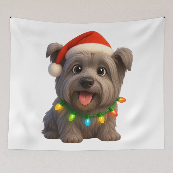 Item preview, Christmas Skye Terrier designed and sold by Sillytoe.