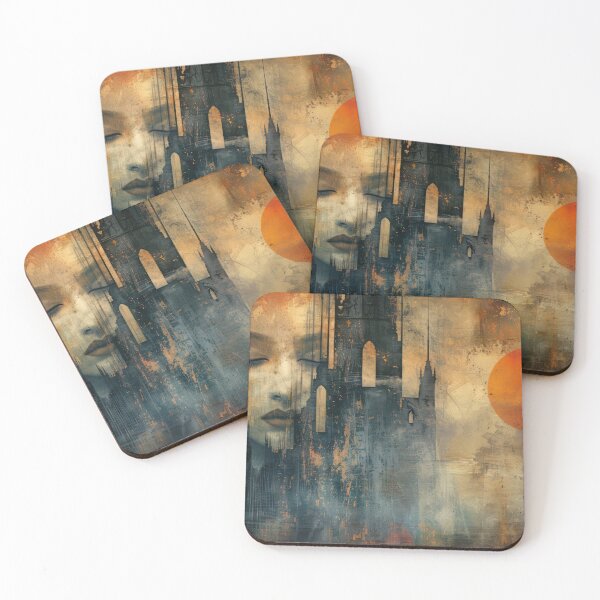 Item preview, Cathedral of Dreams – Surreal Woman and Gothic Skyline designed and sold by NeoNebulaArt.