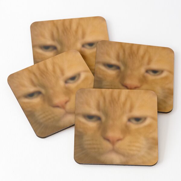 Item preview, Funny Orange Cat Face Meme Blurry Photo Humor designed and sold by LuveeTuffCo.