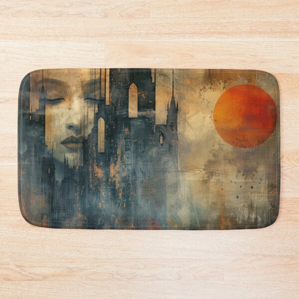 Item preview, Cathedral of Dreams – Surreal Woman and Gothic Skyline designed and sold by NeoNebulaArt.