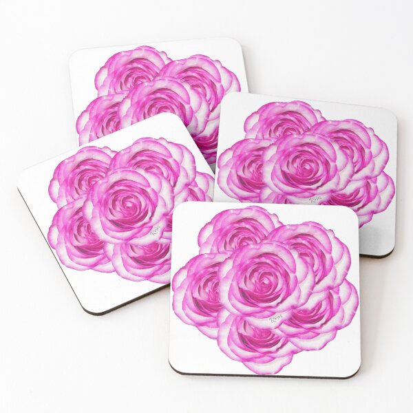 Item preview, Watercolor pink roses arrangement designed and sold by serenebookworm.