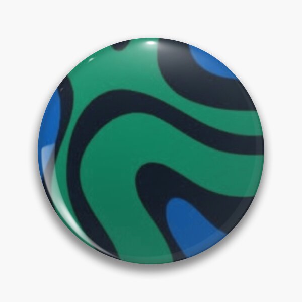 Item preview, Green blue modern retro abstract swirl wavy pattern designed and sold by PATTERN4HAPPY.