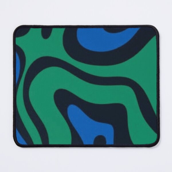 Item preview, Green blue modern retro abstract swirl wavy pattern designed and sold by PATTERN4HAPPY.