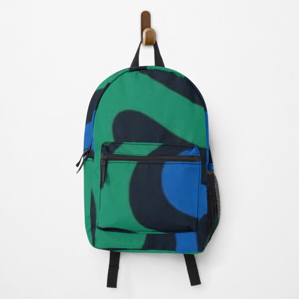 Item preview, Green blue modern retro abstract swirl wavy pattern designed and sold by PATTERN4HAPPY.