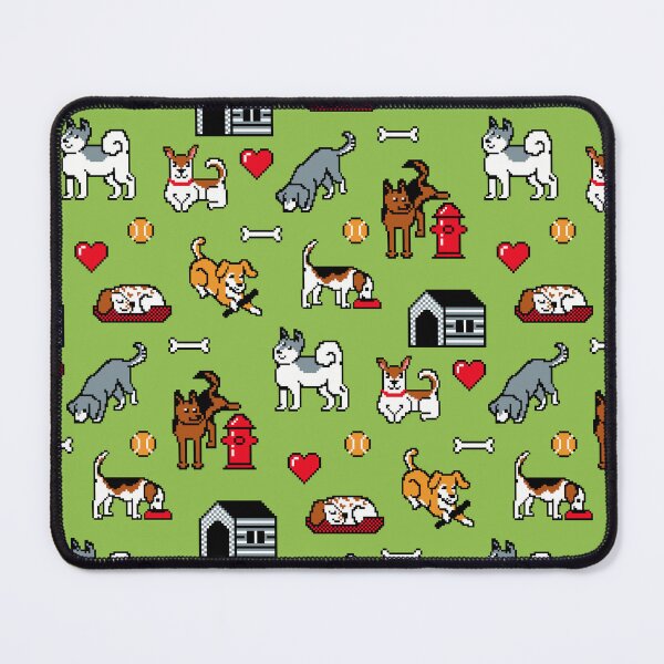 Item preview, Pixel Dogs on Light Green Background designed and sold by illucalliart.