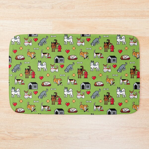 Item preview, Pixel Dogs on Light Green Background designed and sold by illucalliart.