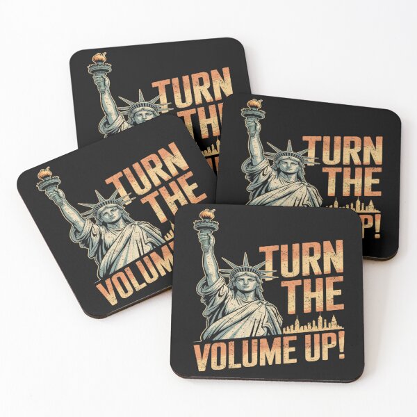 Item preview, Turn The Volume Up Statue of Liberty Freedom Political Funny Design designed and sold by FreshVibe Prints.