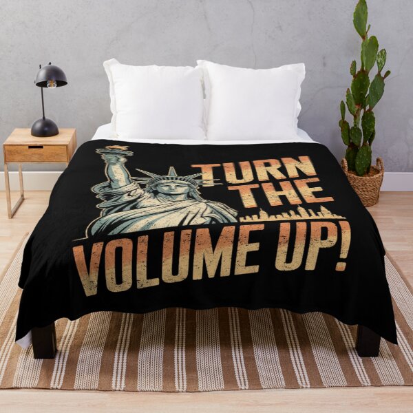 Item preview, Turn The Volume Up Statue of Liberty Freedom Political Funny Design designed and sold by FreshVibe Prints.
