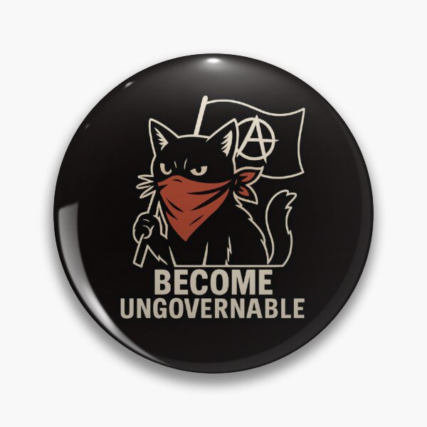 Item preview, Become Ungovernable Cat – Rebel Cat with Bandana & Flag designed and sold by FrameFlow.
