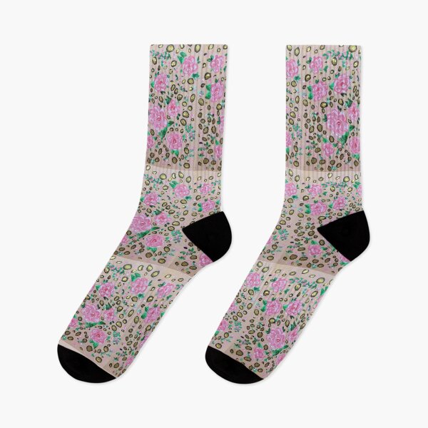 Item preview, Blingy Leopard and Rose print designed and sold by LindaPhelpsArt.