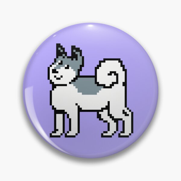 Item preview, Pixel Husky and Pixel Dogs Pattern on Lilac Background designed and sold by illucalliart.