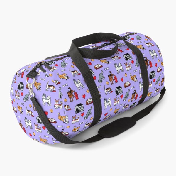 Item preview, Pixel Husky and Pixel Dogs Pattern on Lilac Background designed and sold by illucalliart.