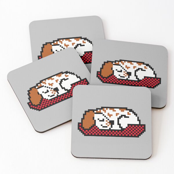 Item preview, Pixel Dogs on Grey Background designed and sold by illucalliart.