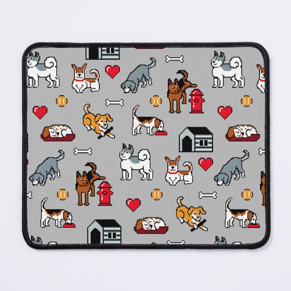 Item preview, Pixel Dogs on Grey Background designed and sold by illucalliart.