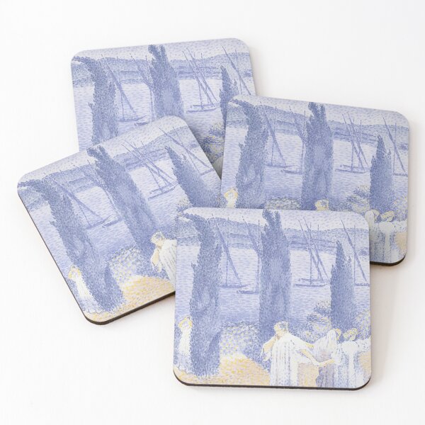 Item preview, Cross Blue Cypress Boardwalk Coastal Art Print designed and sold by LaFabricaArt.