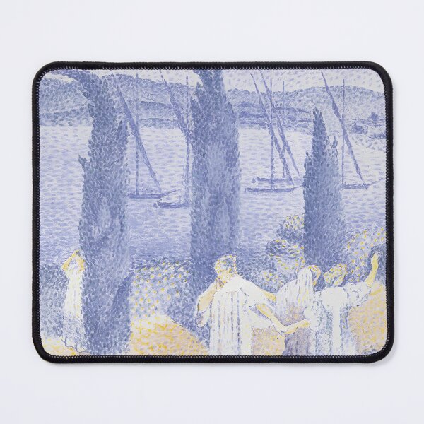 Item preview, Cross Blue Cypress Boardwalk Coastal Art Print designed and sold by LaFabricaArt.