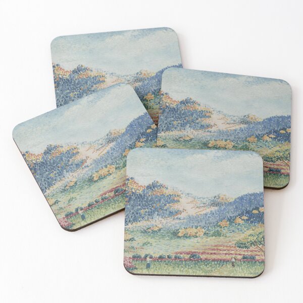 Item preview, Henri-Edmond Cross Blue Moors Mountains Landscape designed and sold by LaFabricaArt.