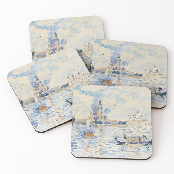 Item preview, Cross Watercolor Gondola Venice Skyline Study designed and sold by LaFabricaArt.