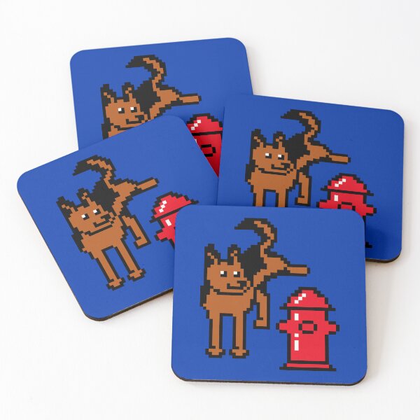 Item preview, Pixel Dogs on Blue Background designed and sold by illucalliart.