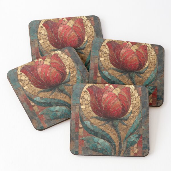 Item preview, Gilded Mosaic Rose  designed and sold by ArgentoArt.