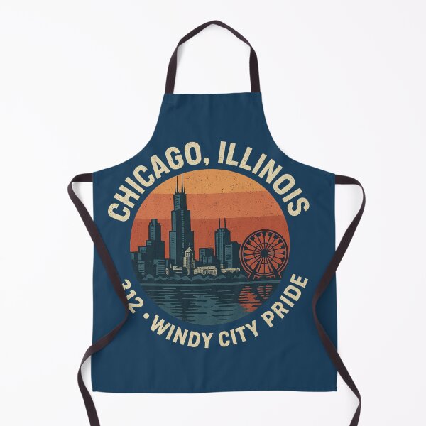 Item preview, Chicago, Illinois – 312 Windy City Pride Retro Skyline designed and sold by Laughprints.