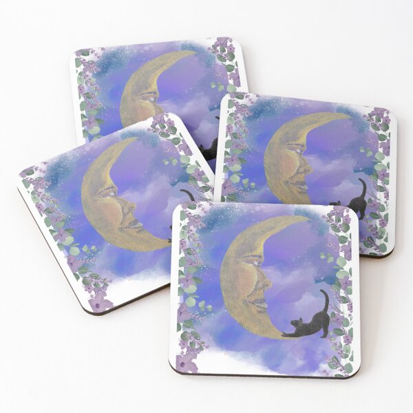 Item preview, The Cat and the Moon designed and sold by enchantedh3arth.