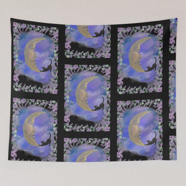 Item preview, The Cat and the Moon designed and sold by enchantedh3arth.