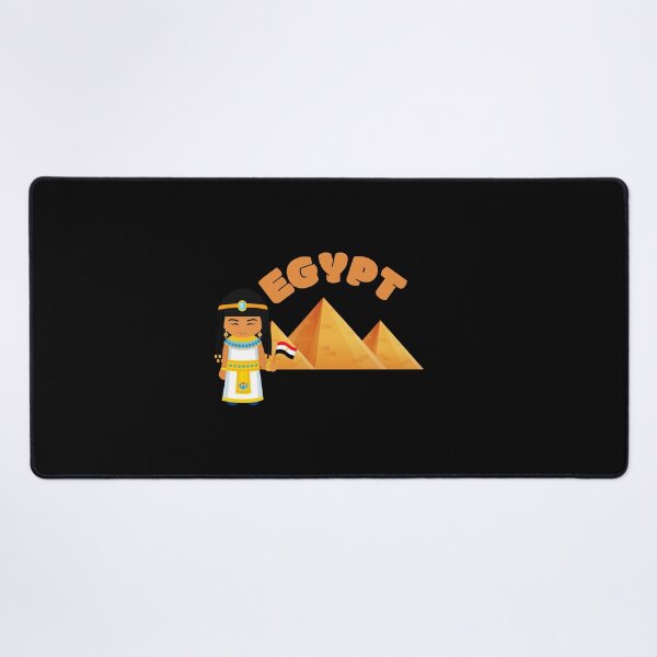 Item preview, Cute Egyptian Girl with Pyramids – Egypt Cartoon Design designed and sold by ZentroShop.