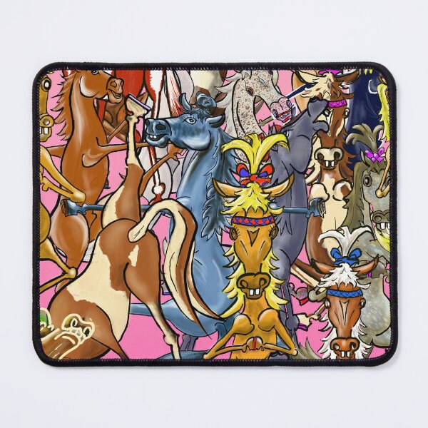 Item preview, Yoga Horses going crazy designed and sold by WildPawPrint.