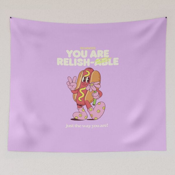 Item preview, Relish-Able Hot Dog Pun - Vintage Food Character designed and sold by HoopeStylee.