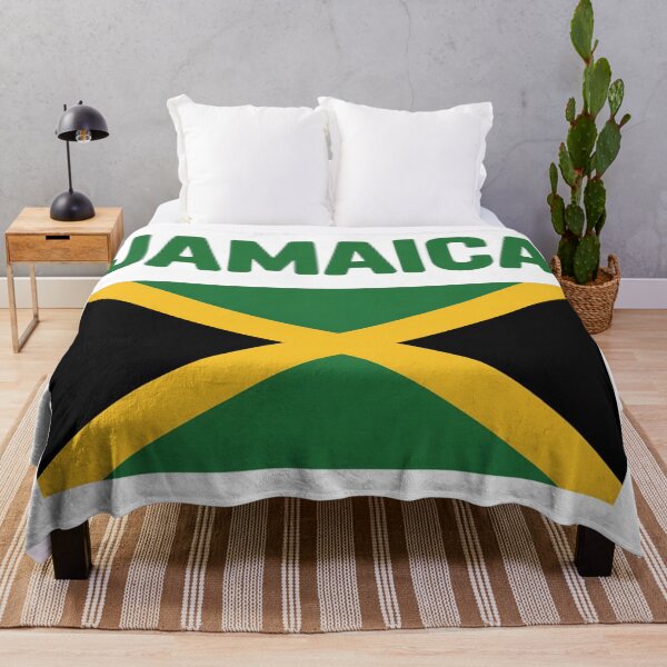 Item preview, Jamaica Flag Cross Minimalist Text Design Apparel designed and sold by PrintAtelier.