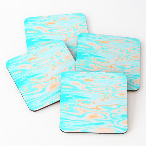 Item preview, Aqua Blue Tan Brown White Orange Purple Water Vivid designed and sold by ChristinasMess.