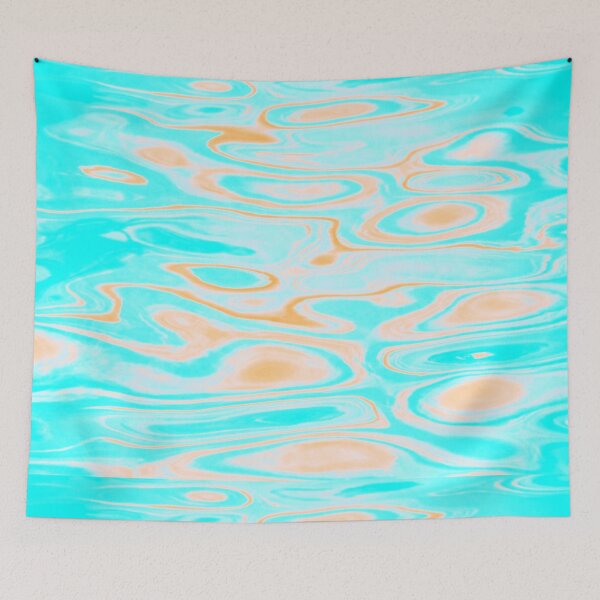 Item preview, Aqua Blue Tan Brown White Orange Purple Water Vivid designed and sold by ChristinasMess.