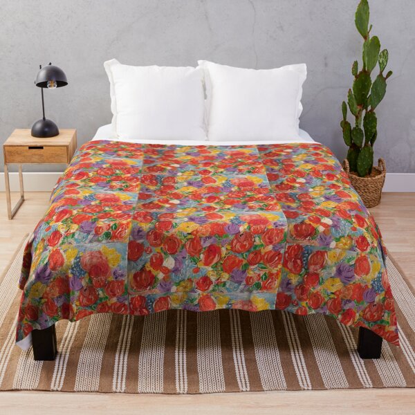 Item preview, Floral abstracto rojo vibrante designed and sold by LindaPhelpsArt.