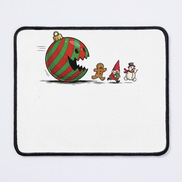 Item preview, Christmas Round Ornament Chasing Gnome, Gingerbread Man and Snowman designed and sold by chicdeboutique.
