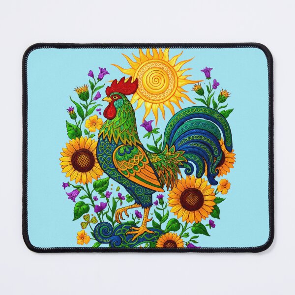 Item preview, Celtic Rooster Dawn Among Sunflowers designed and sold by Ciervo Primavera.