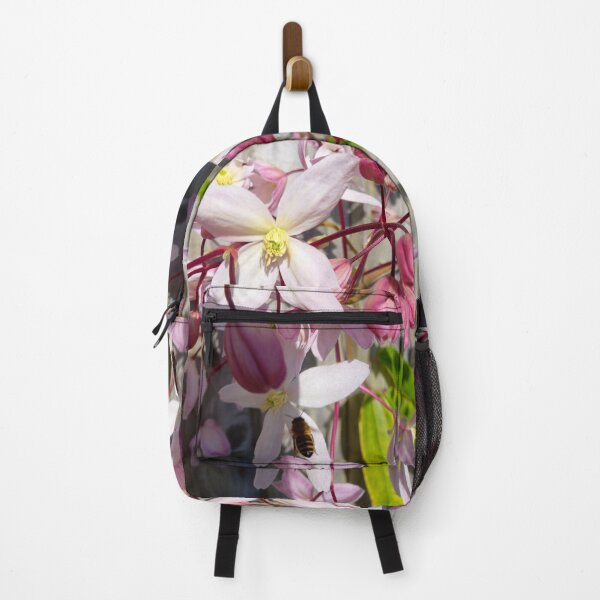 Item preview, Bee visiting a clematis flower. designed and sold by claireseyeview.